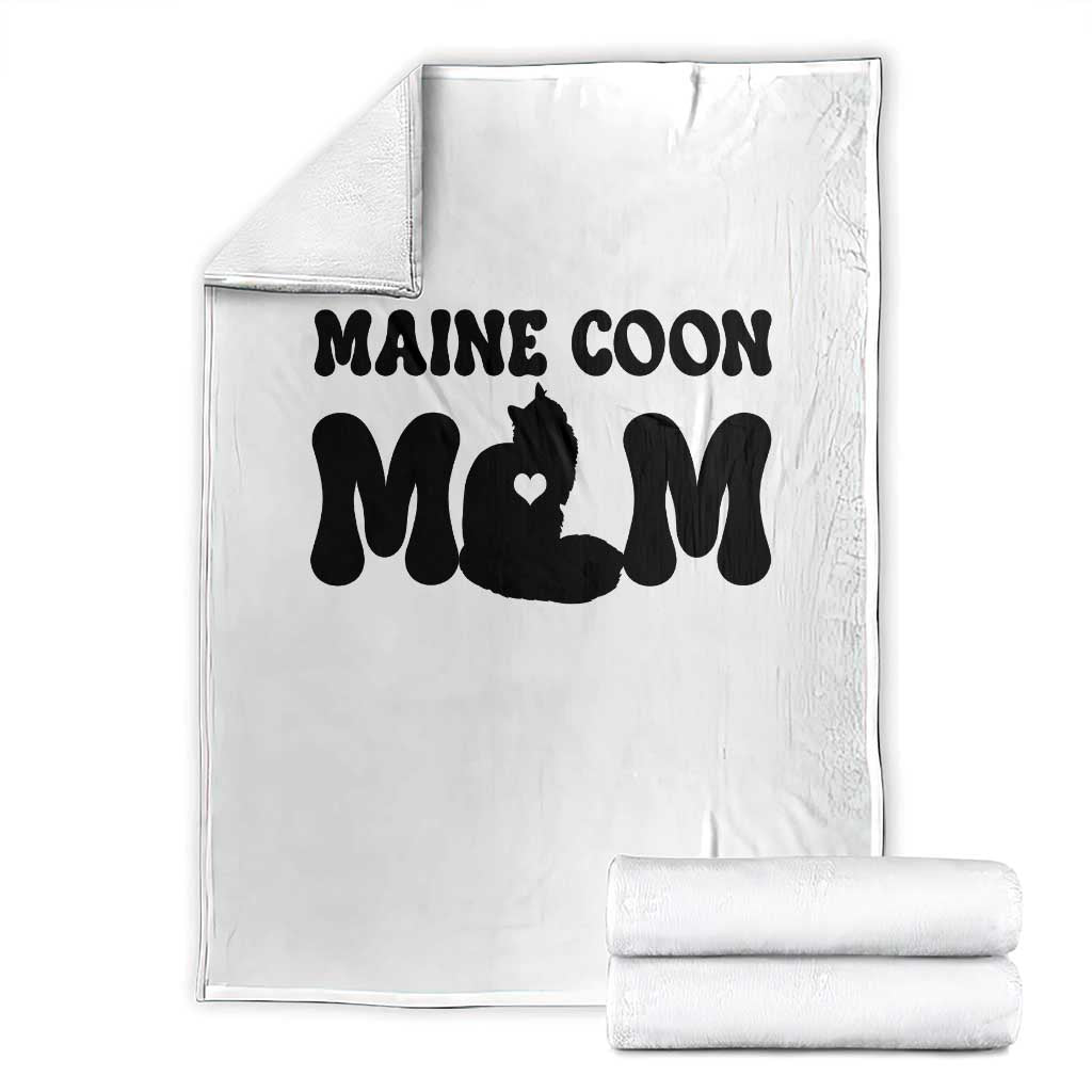 Maine Coon Mom Throw Blanket Cat Lover Gift For Her TS12 White Print Your Wear