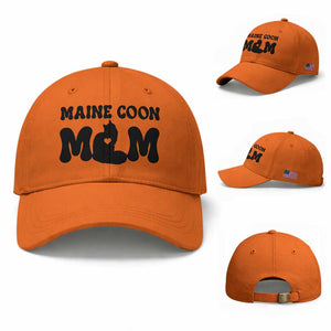 Maine Coon Mom Baseball Cap Cat Lover Gift For Her TS12 Baseball Cap Universal Fit Orange Print Your Wear