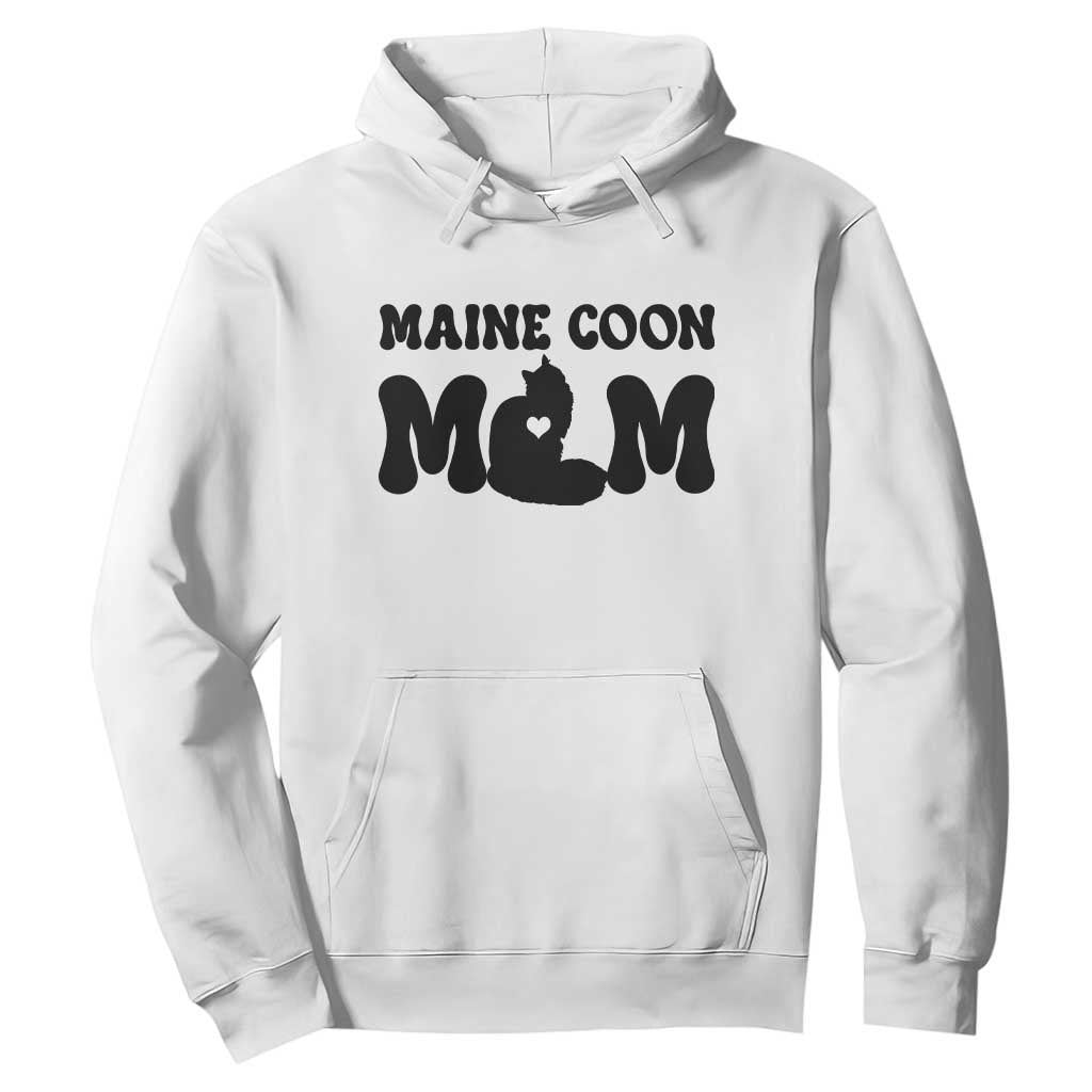 Maine Coon Mom Hoodie Cat Lover Gift For Her TS12 White Print Your Wear