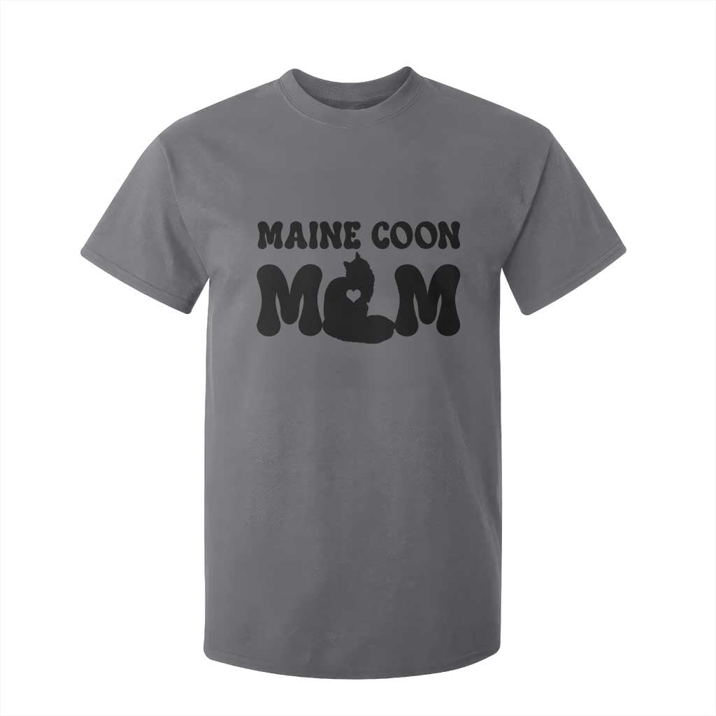 Maine Coon Mom T Shirt For Kid Cat Lover Gift For Her TS12 Charcoal Print Your Wear