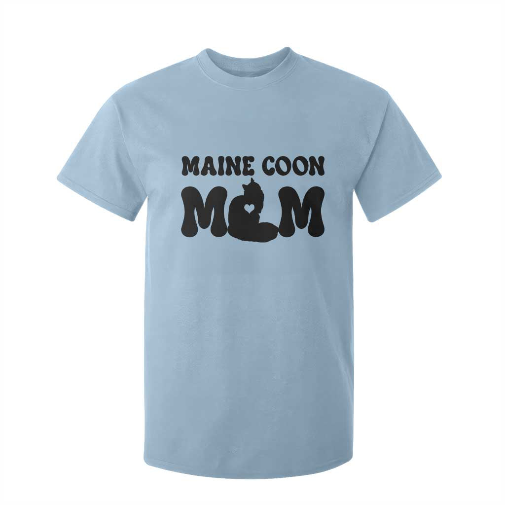 Maine Coon Mom T Shirt For Kid Cat Lover Gift For Her TS12 Light Blue Print Your Wear