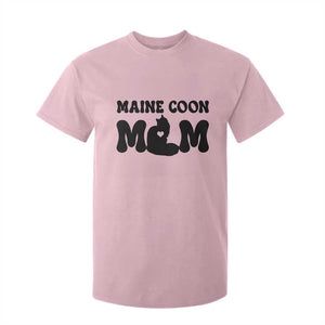 Maine Coon Mom T Shirt For Kid Cat Lover Gift For Her TS12 Light Pink Print Your Wear
