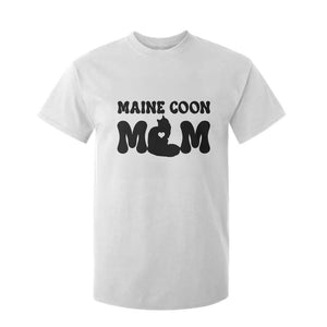 Maine Coon Mom T Shirt For Kid Cat Lover Gift For Her TS12 White Print Your Wear