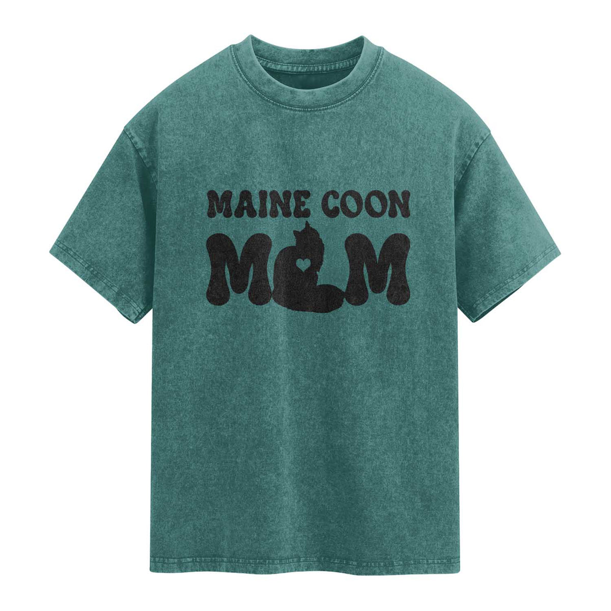 Maine Coon Mom Washed Cotton T-Shirt Cat Lover Gift For Her