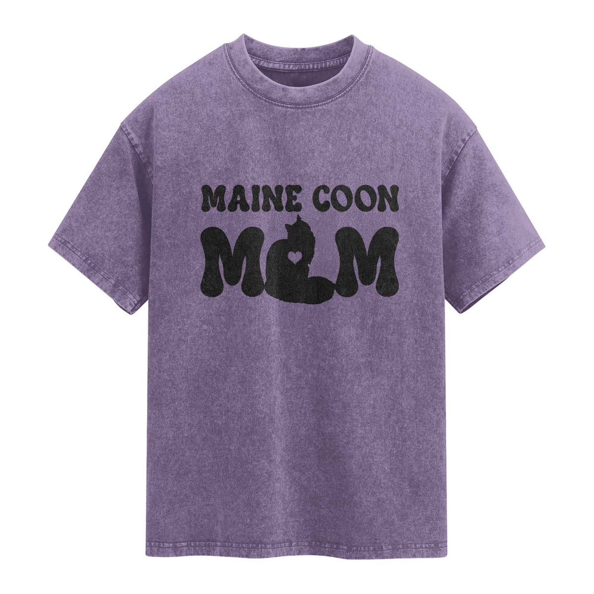 Maine Coon Mom Washed Cotton T-Shirt Cat Lover Gift For Her