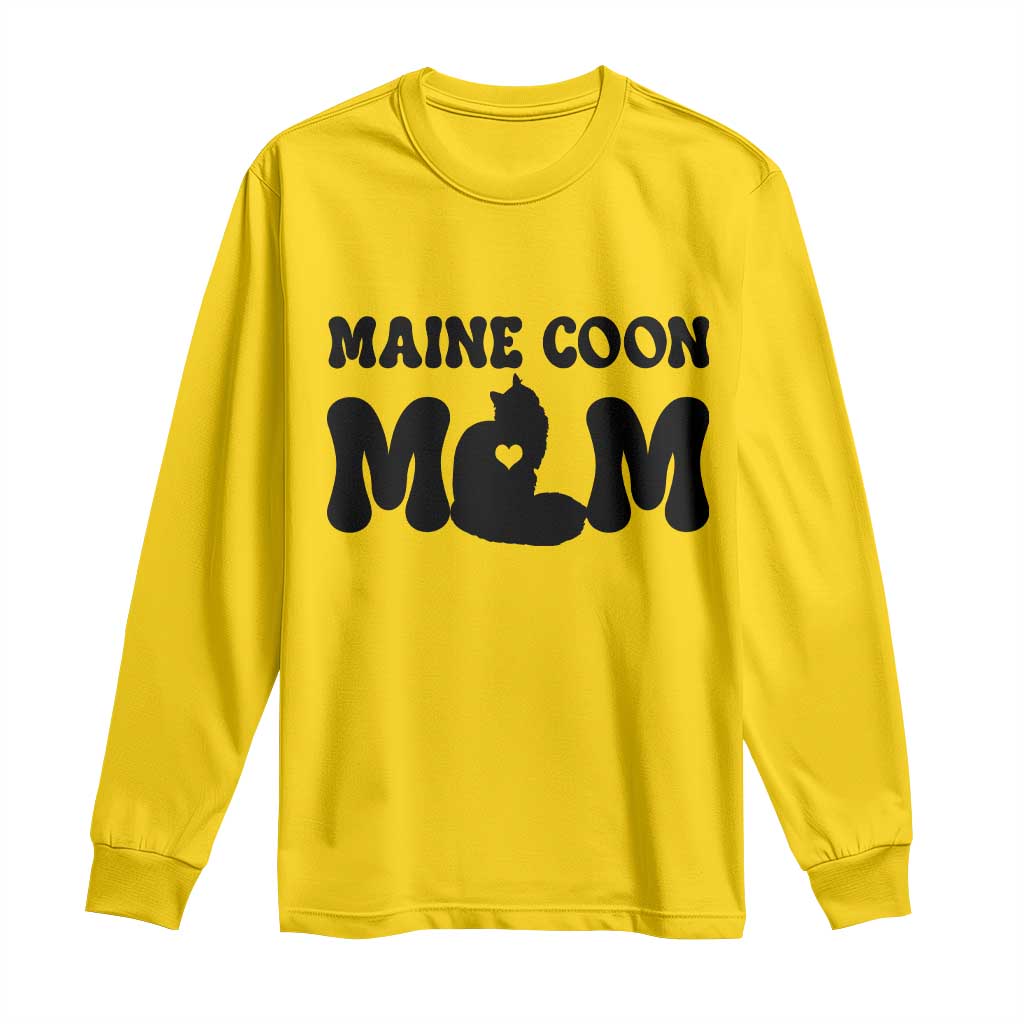 Maine Coon Mom Long Sleeve Shirt Cat Lover Gift For Her TS12 Daisy Print Your Wear