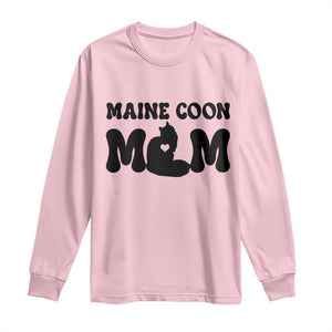 Maine Coon Mom Long Sleeve Shirt Cat Lover Gift For Her TS12 Light Pink Print Your Wear