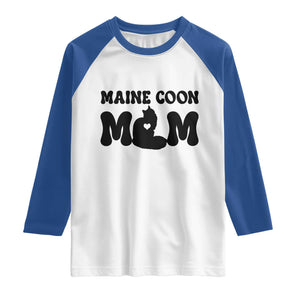 Maine Coon Mom Raglan Shirt Cat Lover Gift For Her TS12 White Royal Print Your Wear