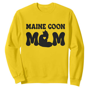 Maine Coon Mom Sweatshirt Cat Lover Gift For Her TS12 Daisy Print Your Wear