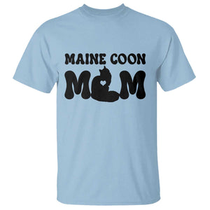 Maine Coon Mom T Shirt Cat Lover Gift For Her TS12 Light Blue Print Your Wear