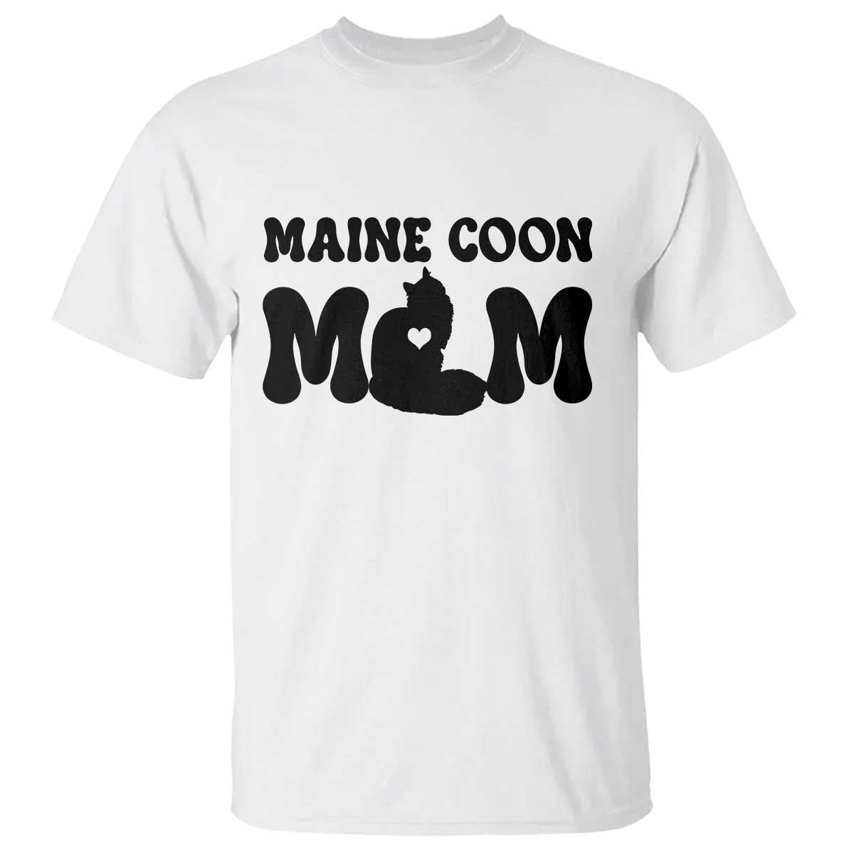 Maine Coon Mom T Shirt Cat Lover Gift For Her TS12 White Print Your Wear