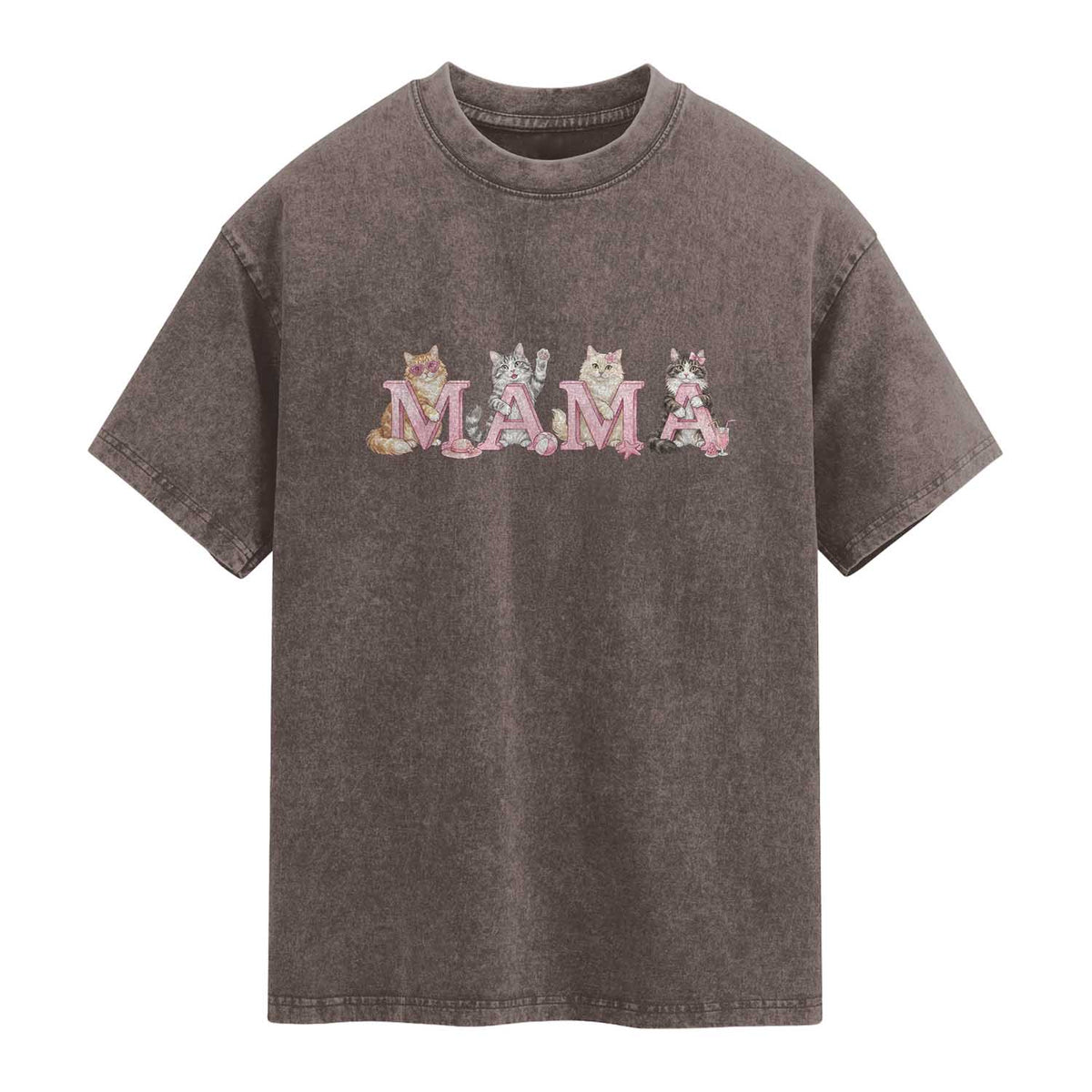 Proud Maine Coon Mama Washed Cotton T-Shirt Cat Lover Gift