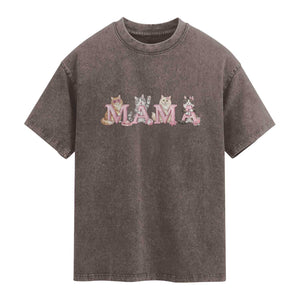 Proud Maine Coon Mama Washed Cotton T-Shirt Cat Lover Gift