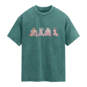 Proud Maine Coon Mama Washed Cotton T-Shirt Cat Lover Gift