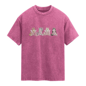 Proud Maine Coon Mama Washed Cotton T-Shirt Cat Lover Gift