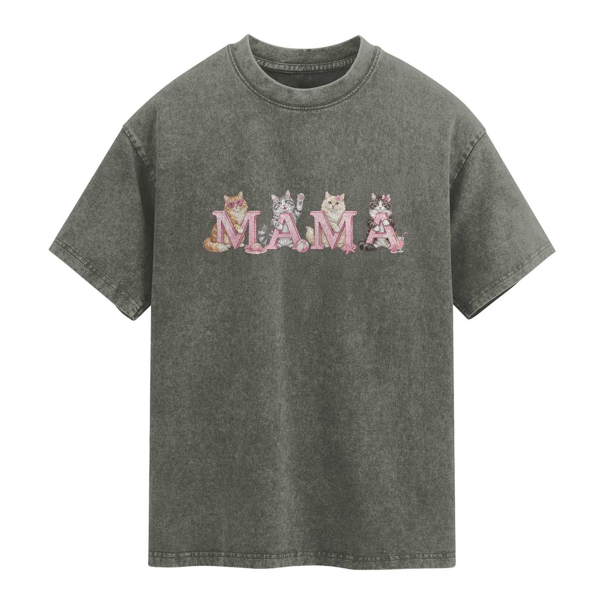 Proud Maine Coon Mama Washed Cotton T-Shirt Cat Lover Gift