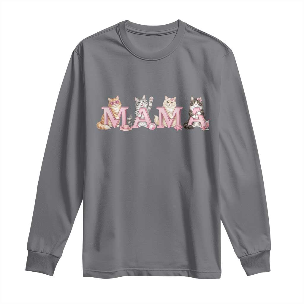 Proud Maine Coon Mama Long Sleeve Shirt Cat Lover Gift TS12 Charcoal Print Your Wear