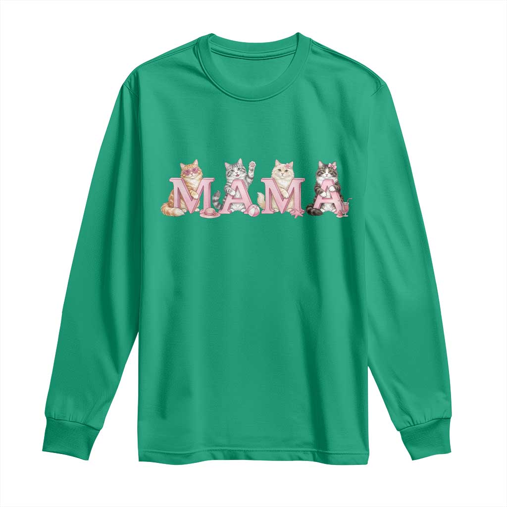 Proud Maine Coon Mama Long Sleeve Shirt Cat Lover Gift TS12 Irish Green Print Your Wear