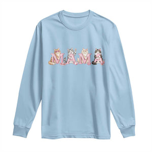 Proud Maine Coon Mama Long Sleeve Shirt Cat Lover Gift TS12 Light Blue Print Your Wear