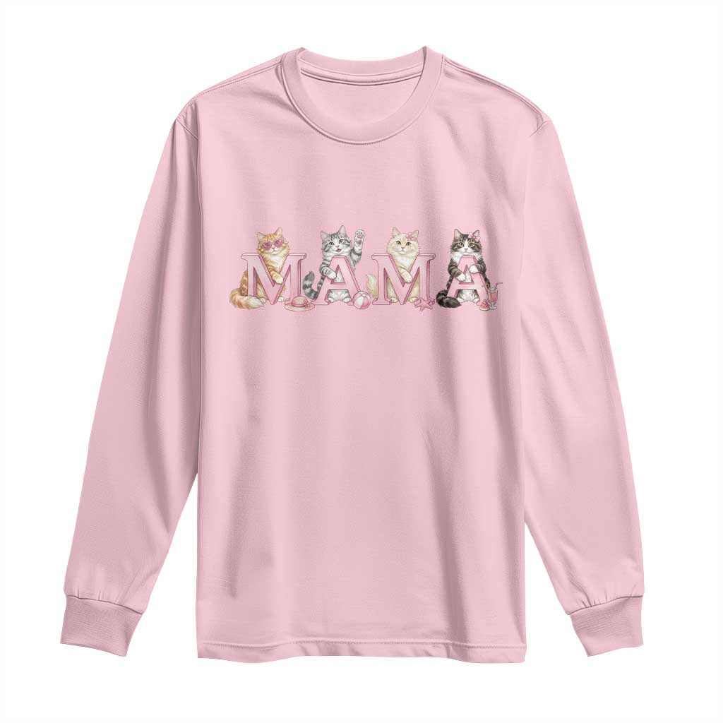 Proud Maine Coon Mama Long Sleeve Shirt Cat Lover Gift TS12 Light Pink Print Your Wear