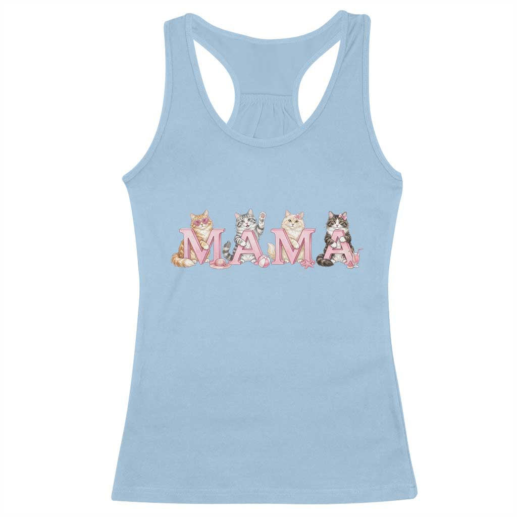 Proud Maine Coon Mama Racerback Tank Top Cat Lover Gift TS12 Light Blue Print Your Wear