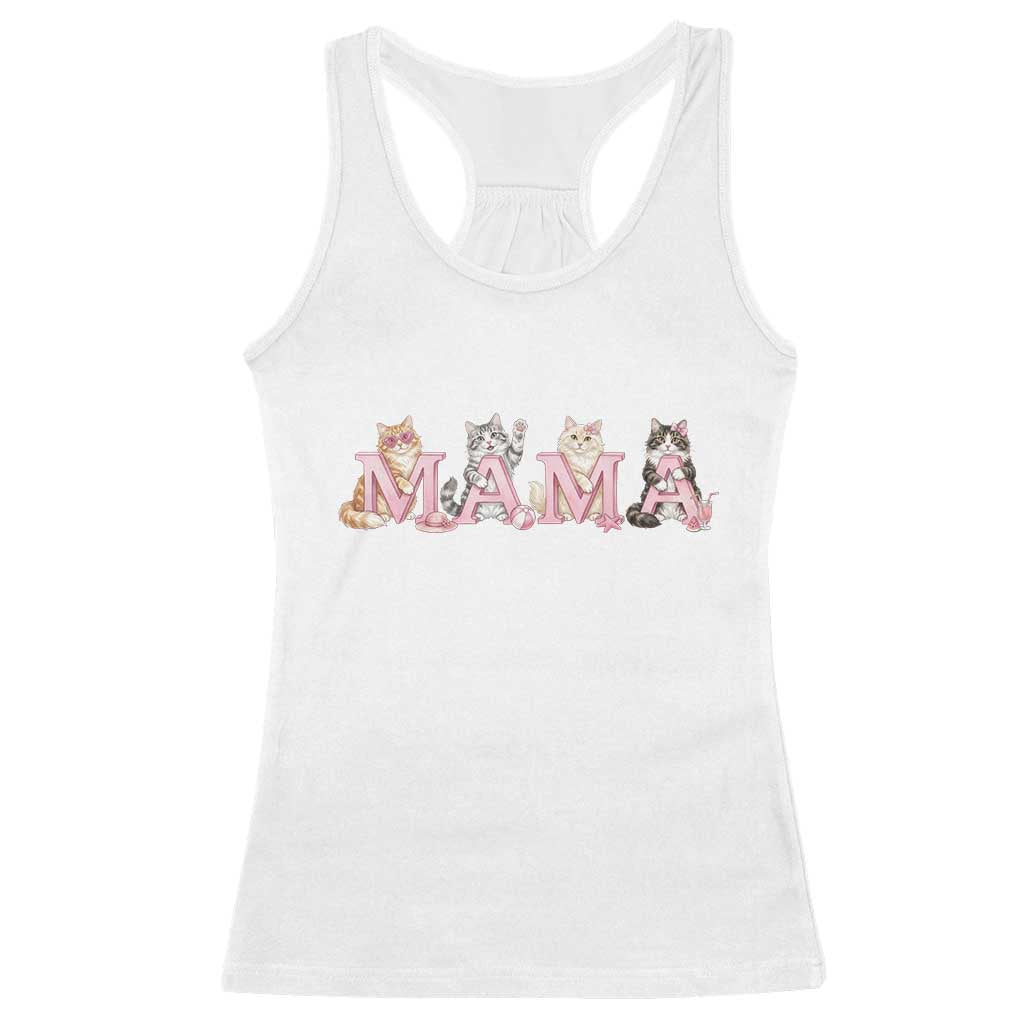 Proud Maine Coon Mama Racerback Tank Top Cat Lover Gift TS12 White Print Your Wear
