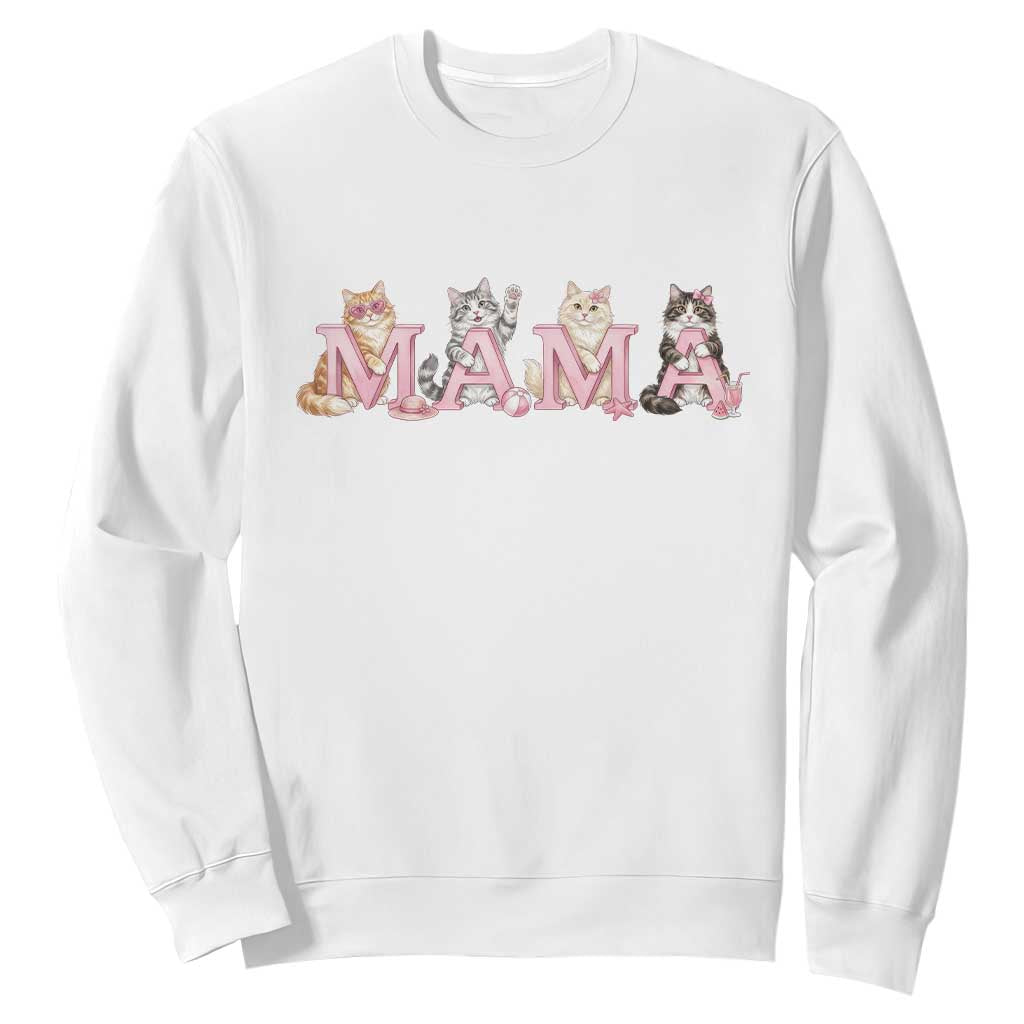 Proud Maine Coon Mama Sweatshirt Cat Lover Gift TS12 White Print Your Wear