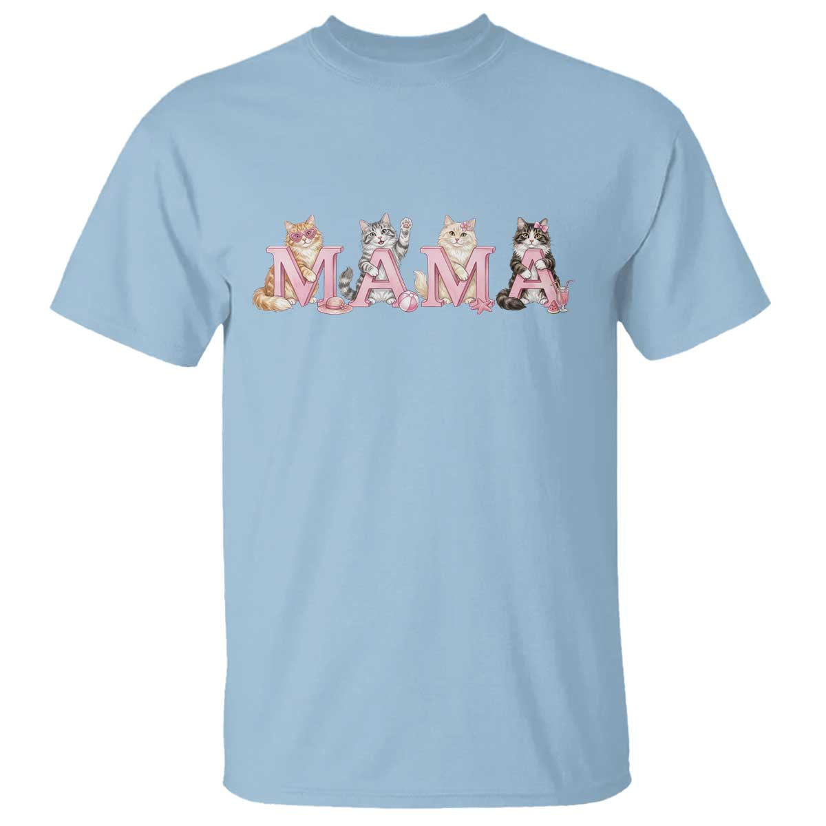 Proud Maine Coon Mama T Shirt Cat Lover Gift TS12 Light Blue Print Your Wear