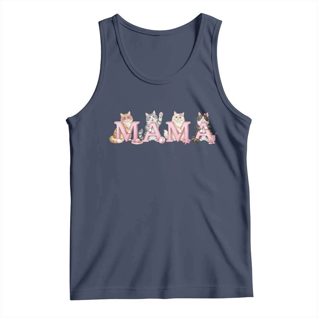 Proud Maine Coon Mama Tank Top Cat Lover Gift TS12 Navy Print Your Wear