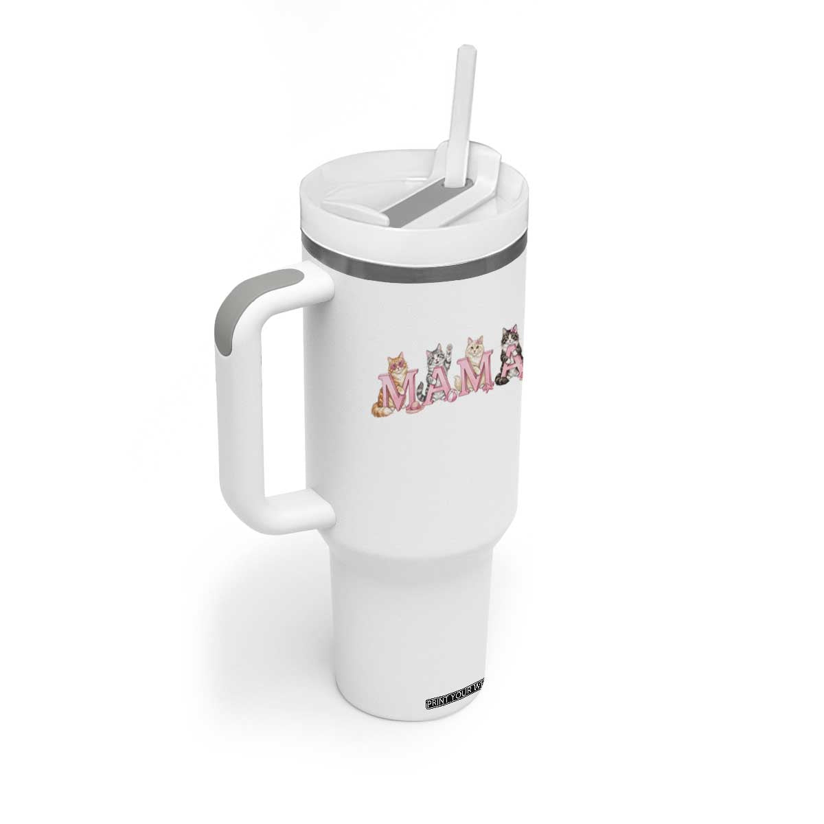 Proud Maine Coon Mama Tumbler With Handle Cat Lover Gift TS12 Print Your Wear
