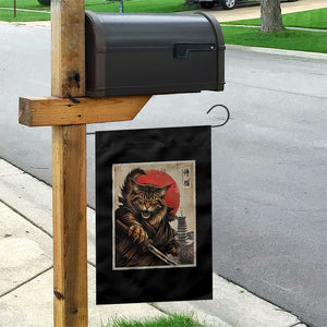 Japanese Maine Coon Samurai Warrior Garden Flag Vintage Ukiyoe Cat TS12 Print Your Wear