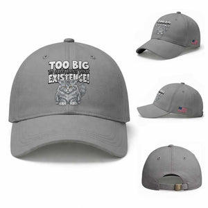 Funny Maine Coon Cat Baseball Cap Too Big To Care About Your Existence TS12 Baseball Cap Universal Fit Sport Gray Print Your Wear