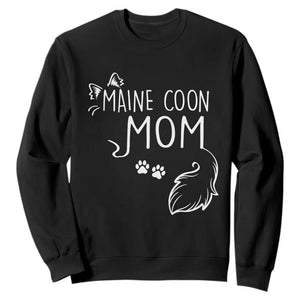 Maine Coon Mom Sweatshirt Large Breed Cat Lover Silhouette Gift TS12 Black Print Your Wear