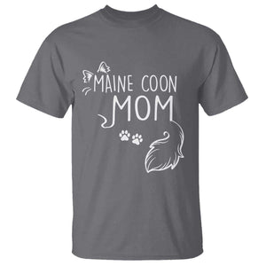 Maine Coon Mom T Shirt Large Breed Cat Lover Silhouette Gift TS12 Charcoal Print Your Wear