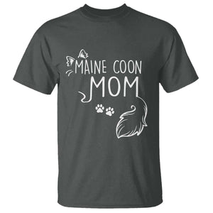 Maine Coon Mom T Shirt Large Breed Cat Lover Silhouette Gift TS12 Dark Heather Print Your Wear