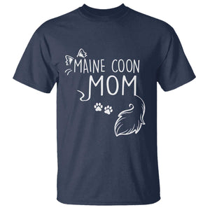 Maine Coon Mom T Shirt Large Breed Cat Lover Silhouette Gift TS12 Navy Print Your Wear