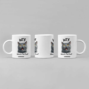 Funny Shocked British Shorthair Cat Coffee Mug Where Is The Food TS12 Print Your Wear