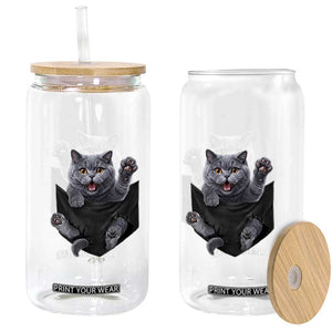Cute British Shorthair Cat In Pocket Glass Can Cat Lover TS12 Print Your Wear