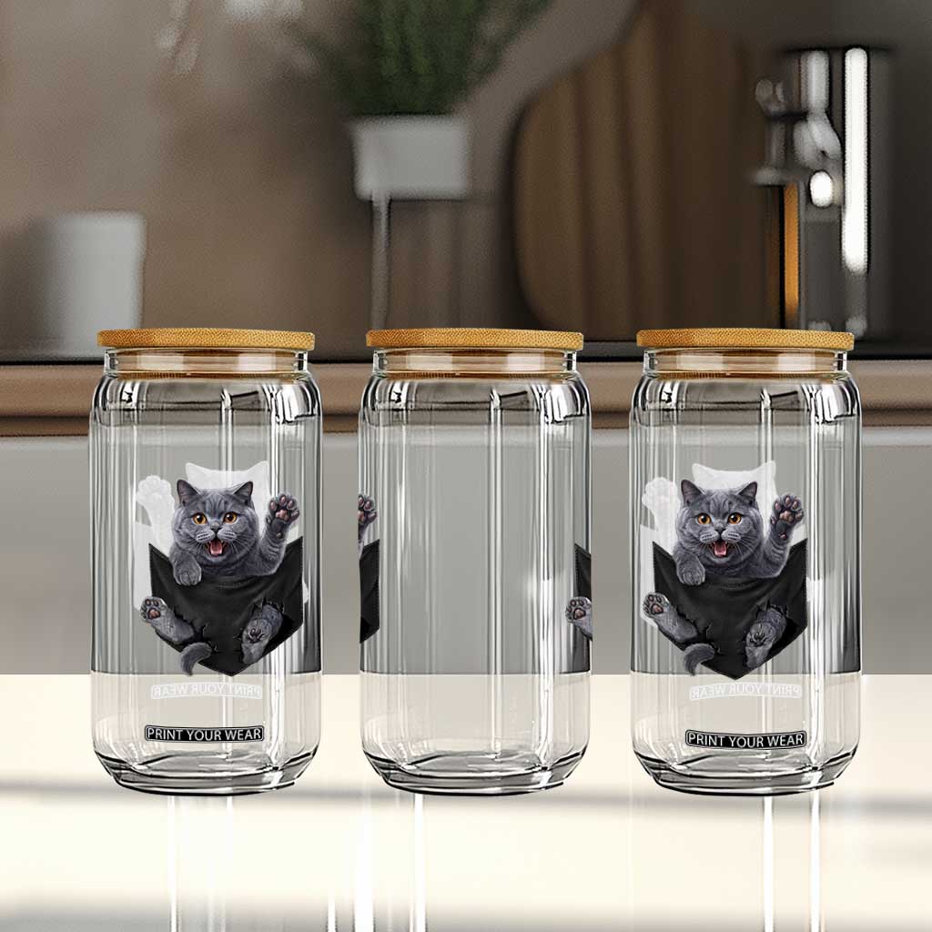 Cute British Shorthair Cat In Pocket Glass Can Cat Lover TS12 Print Your Wear