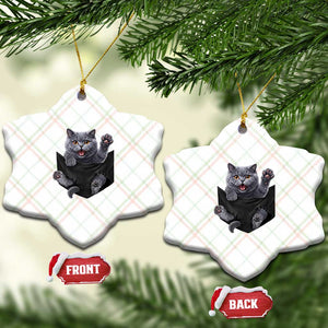 Cute British Shorthair Cat In Pocket Ceramic Ornament Cat Lover TS12 Print Your Wear