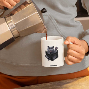 Cute British Shorthair Cat In Pocket Coffee Mug Cat Lover TS12 Print Your Wear