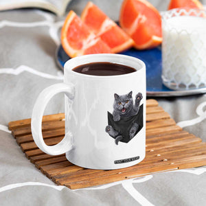 Cute British Shorthair Cat In Pocket Coffee Mug Cat Lover TS12 Print Your Wear
