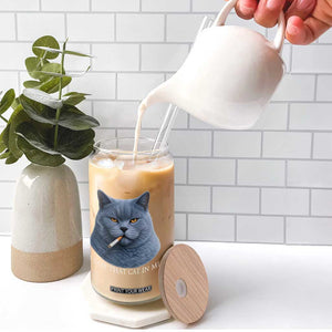 Funny British Shorthair Smoking Glass Can I Got That Cat In Me TS12 Print Your Wear