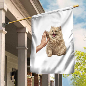 Cute Persian Cat High Five Garden Flag Cat Lover TS12 Print Your Wear