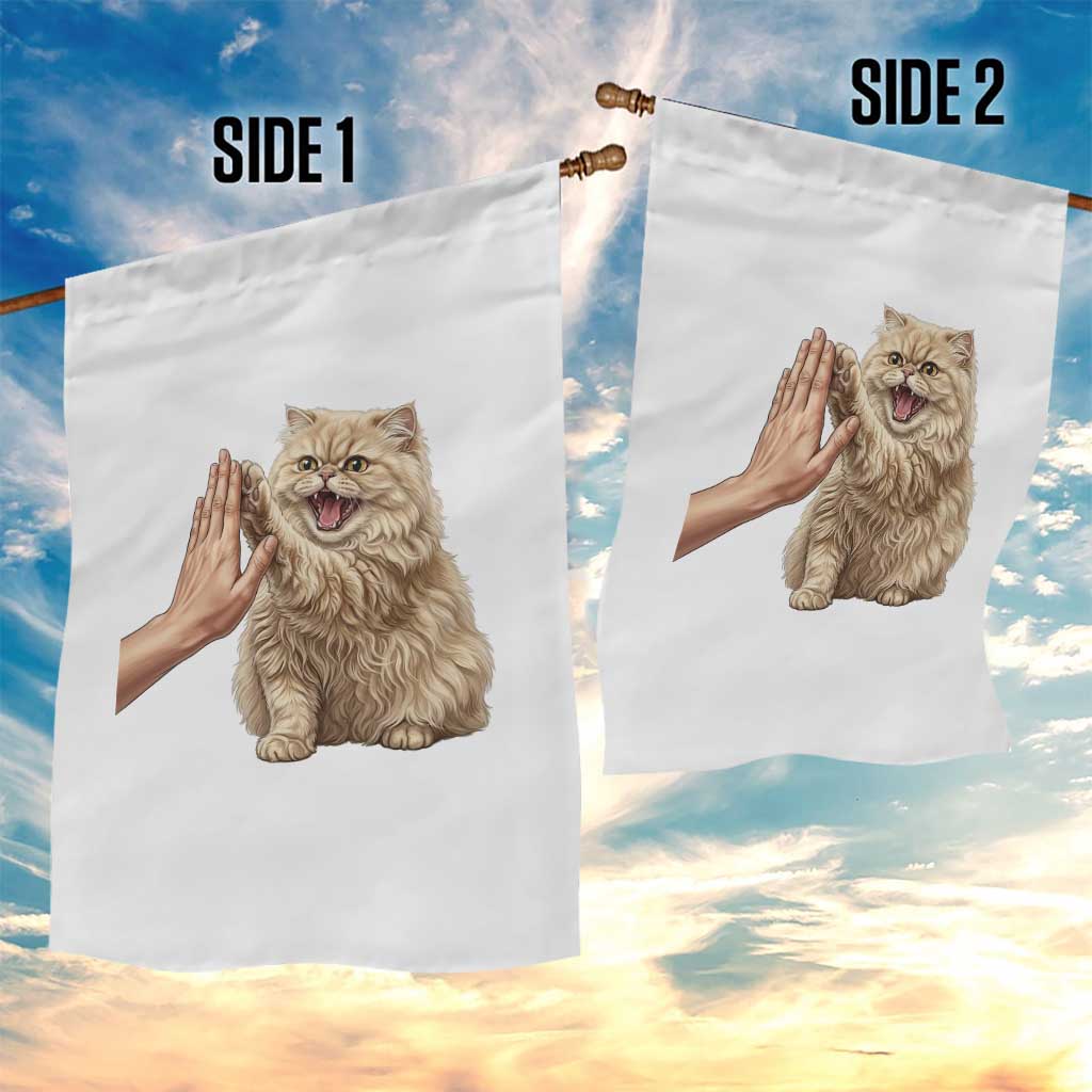 Cute Persian Cat High Five Garden Flag Cat Lover TS12 Print Your Wear