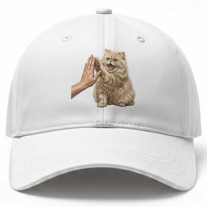 Cute Persian Cat High Five Baseball Cap Cat Lover TS12 Print Your Wear