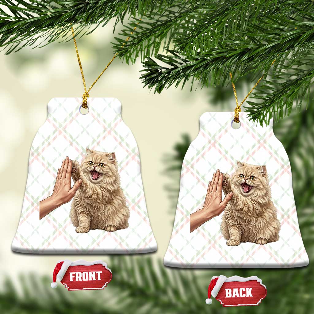 Cute Persian Cat High Five Ceramic Ornament Cat Lover TS12 Print Your Wear