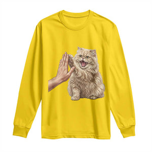 Cute Persian Cat High Five Long Sleeve Shirt Cat Lover TS12 Daisy Print Your Wear