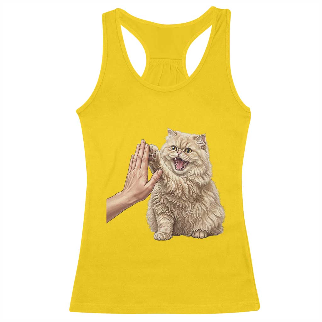 Cute Persian Cat High Five Racerback Tank Top Cat Lover TS12 Daisy Print Your Wear
