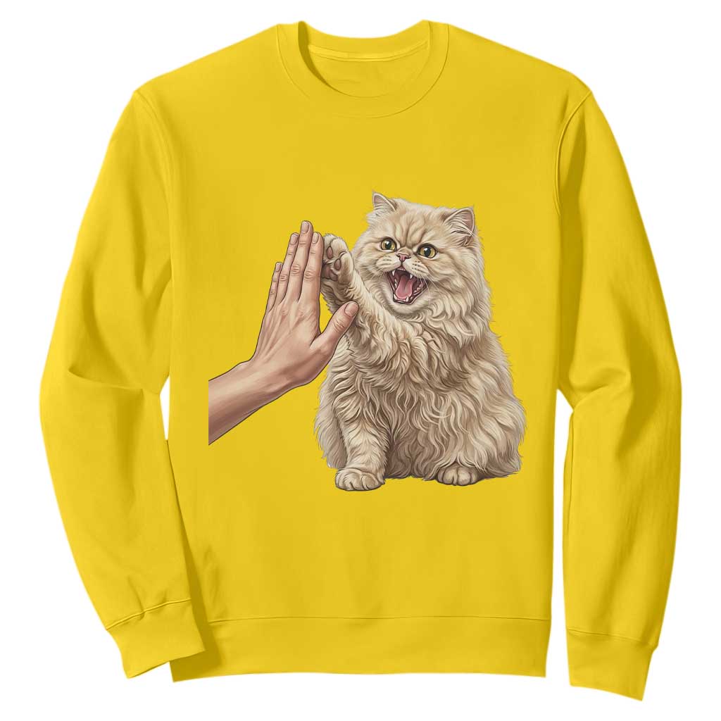 Cute Persian Cat High Five Sweatshirt Cat Lover TS12 Daisy Print Your Wear